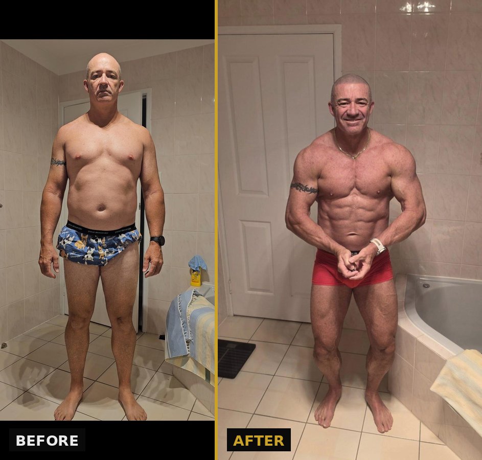 Jeff's before and after transformation