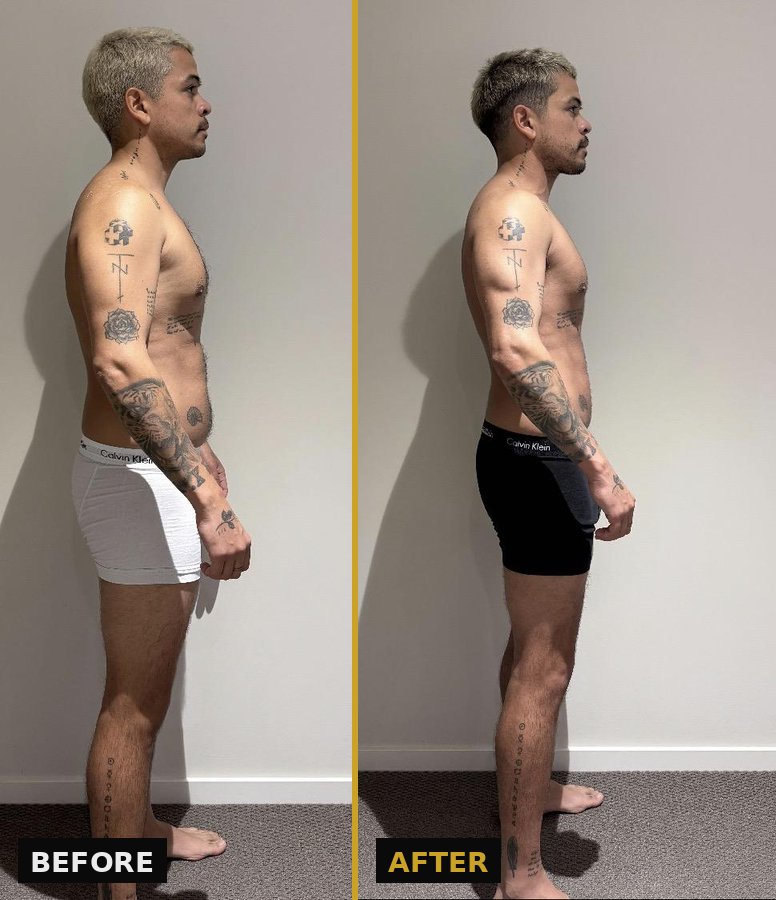 Stefan's before and after transformation