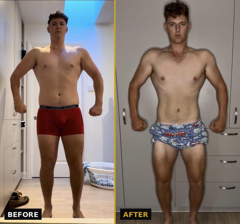 Braeden's before and after transformation