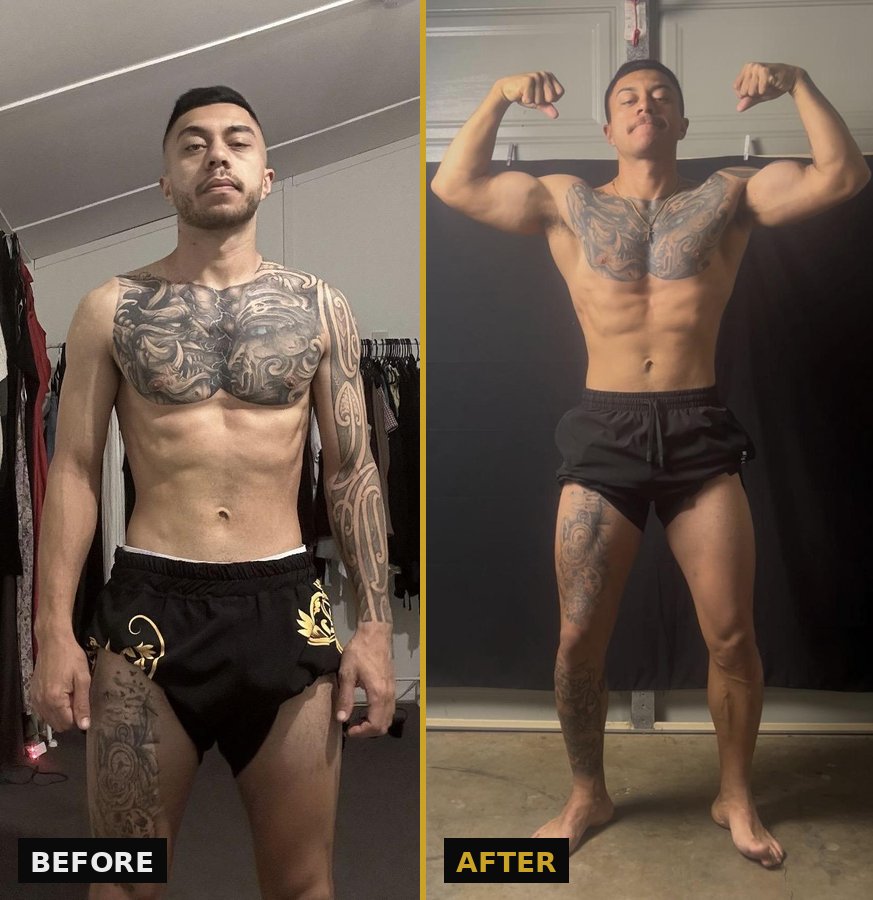 Caile's before and after transformation