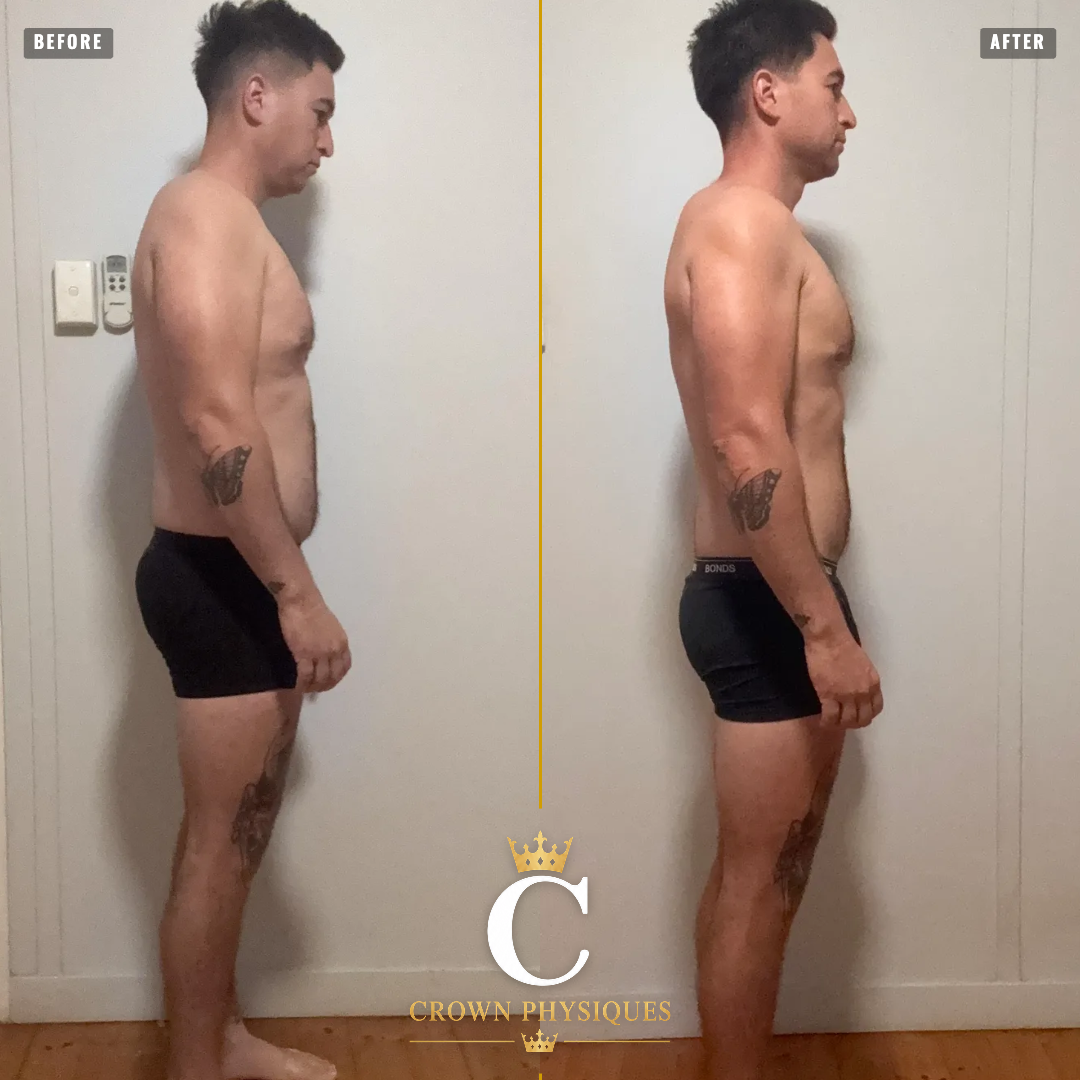 Luke's before and after transformation