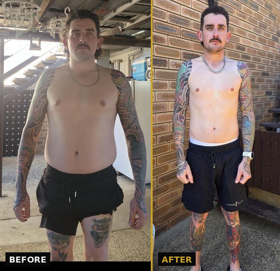 Kai's before and after transformation