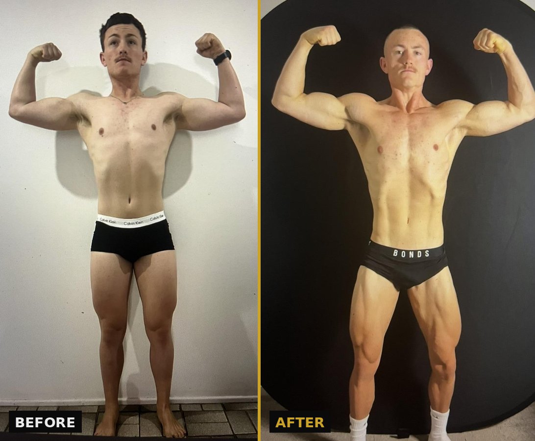 Joseph's before and after transformation