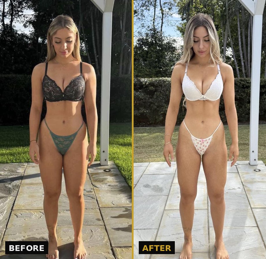 Helena's before and after transformation