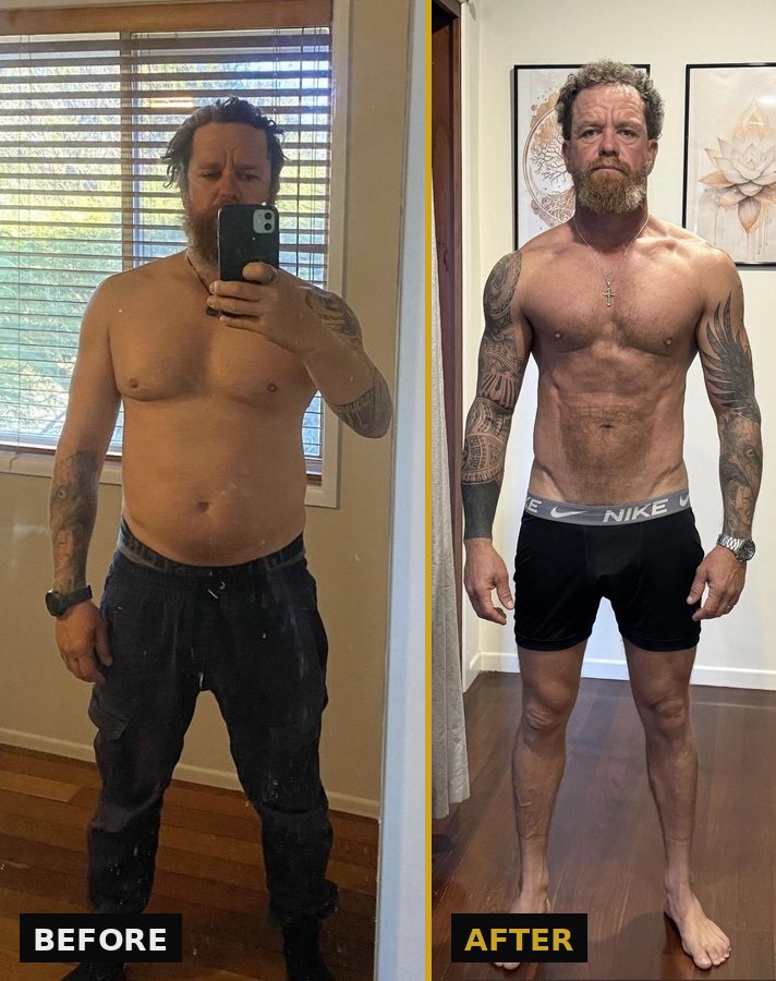 Andre's before and after transformation