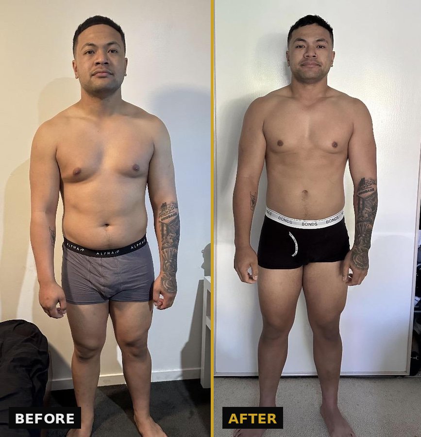 Helo's before and after transformation